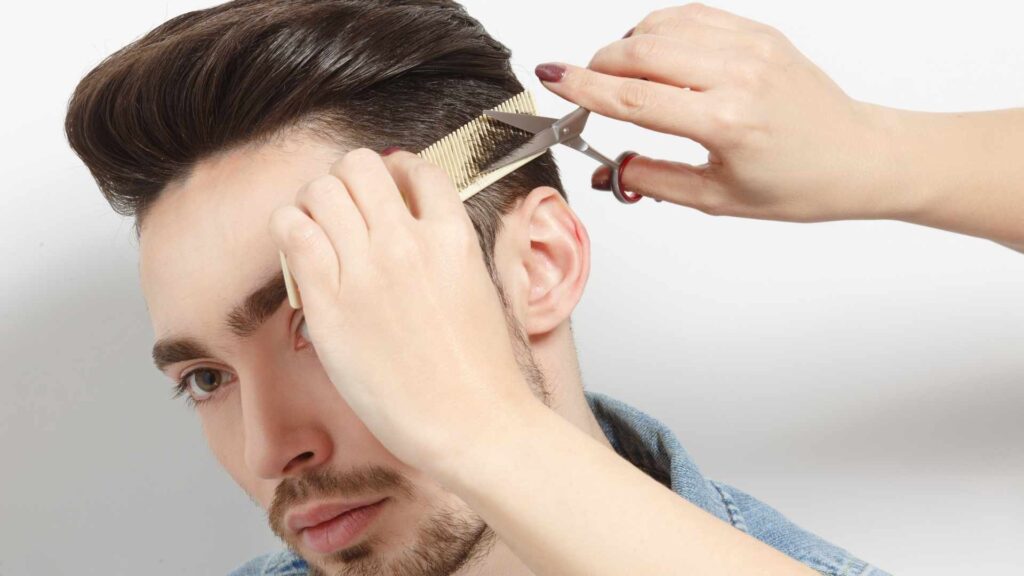 side part haircut